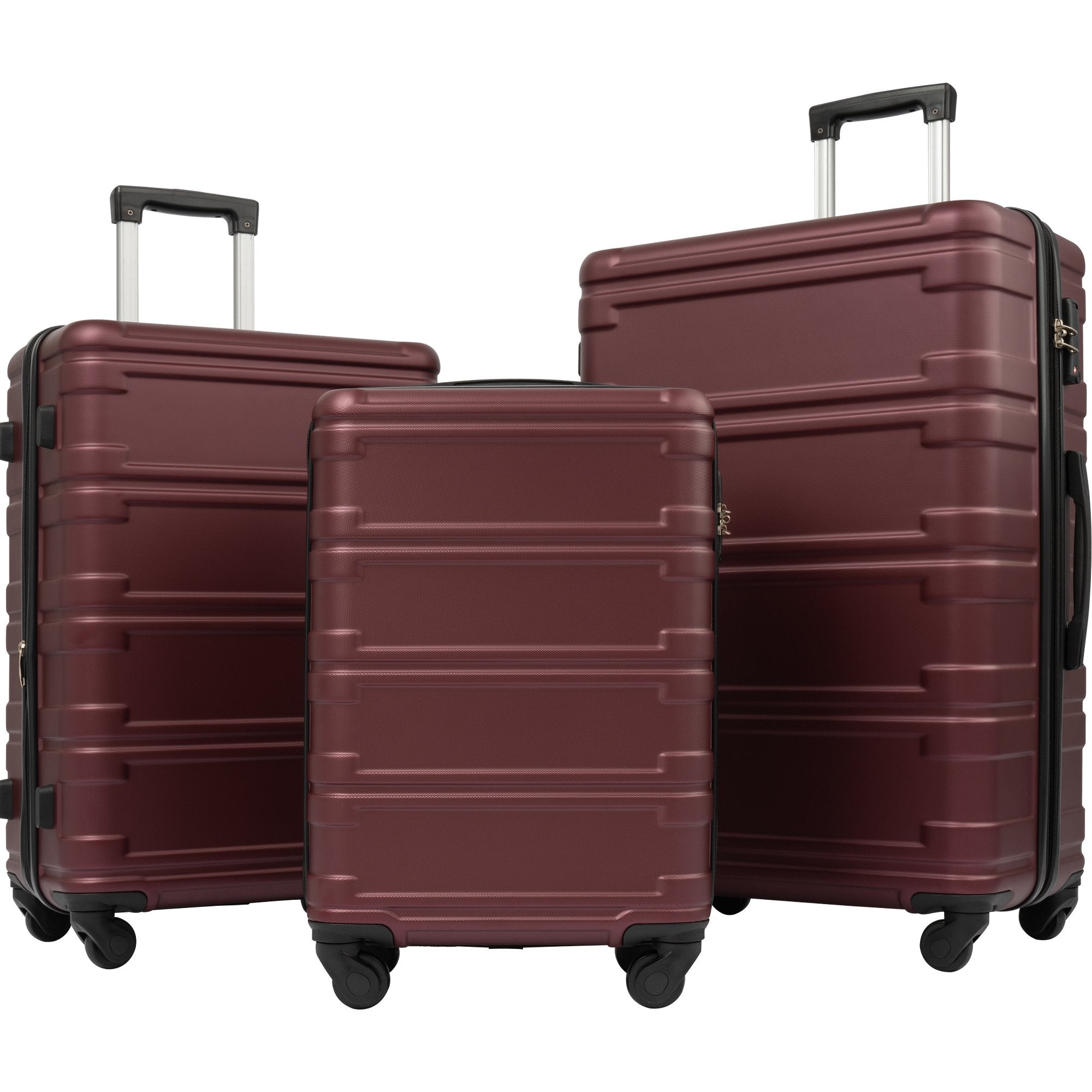 Hard-shell Luggage Sets 3 Pcs Spinner 20'/24'/28'