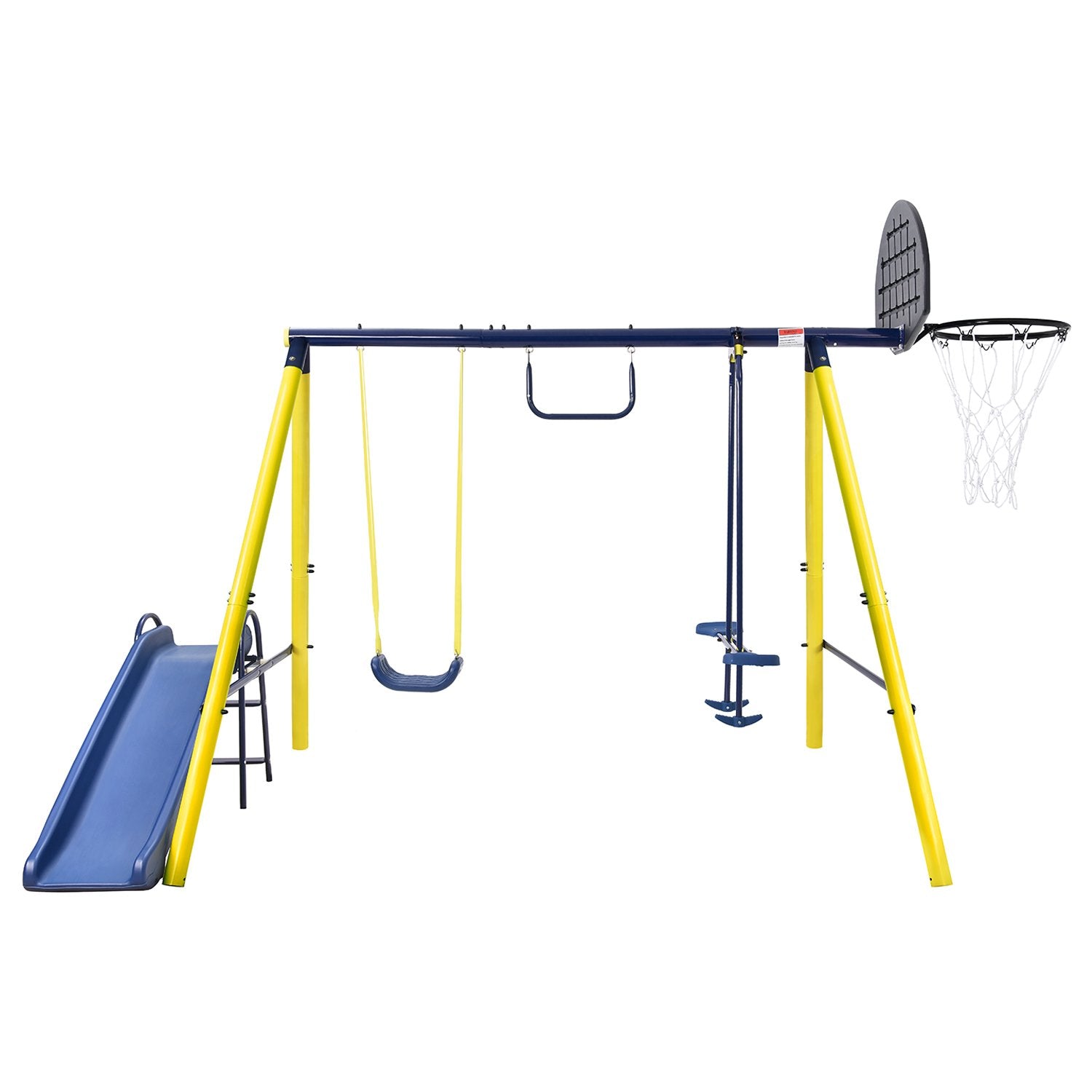 5 in 1 Outdoor Toddler Swing Set with Steel Frame