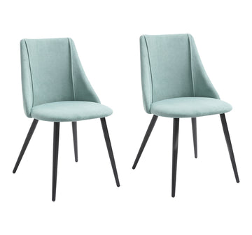 Green & Black Side Chair Dining Chairs  (Set of 2)