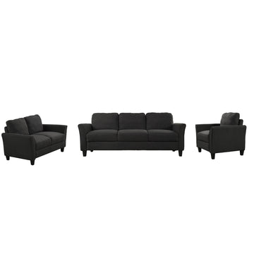 Polyester-blend 3 Pieces Sofa Set