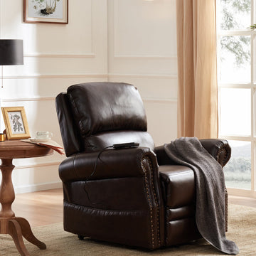PU Leather Power Lift Recliner Chair with Remote