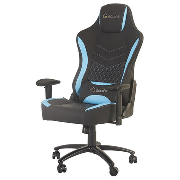Massage Gaming Chair with Comfort High Density Shaping Foam-Blue