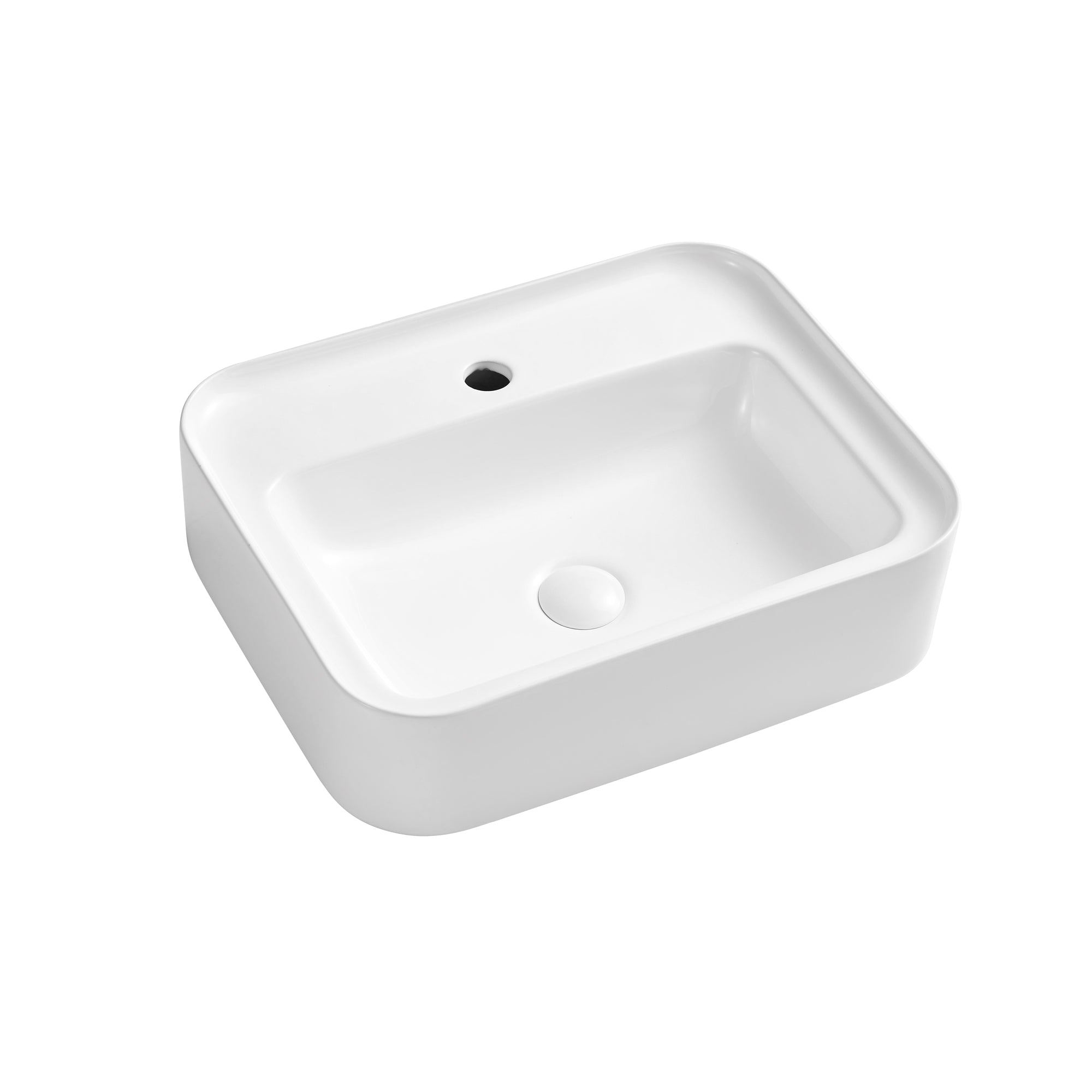 Ceramic Rectangular Wall-mounted White Bathroom Sink Art Basin