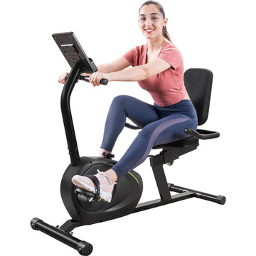 Recumbent Exercise Bike with 8-Level Resistance&Bluetooth Monitor