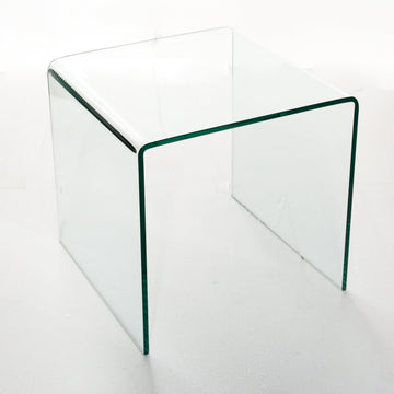 Small Clear Glass Side & End Table, Tempered Glass End Table Small Coffee Table