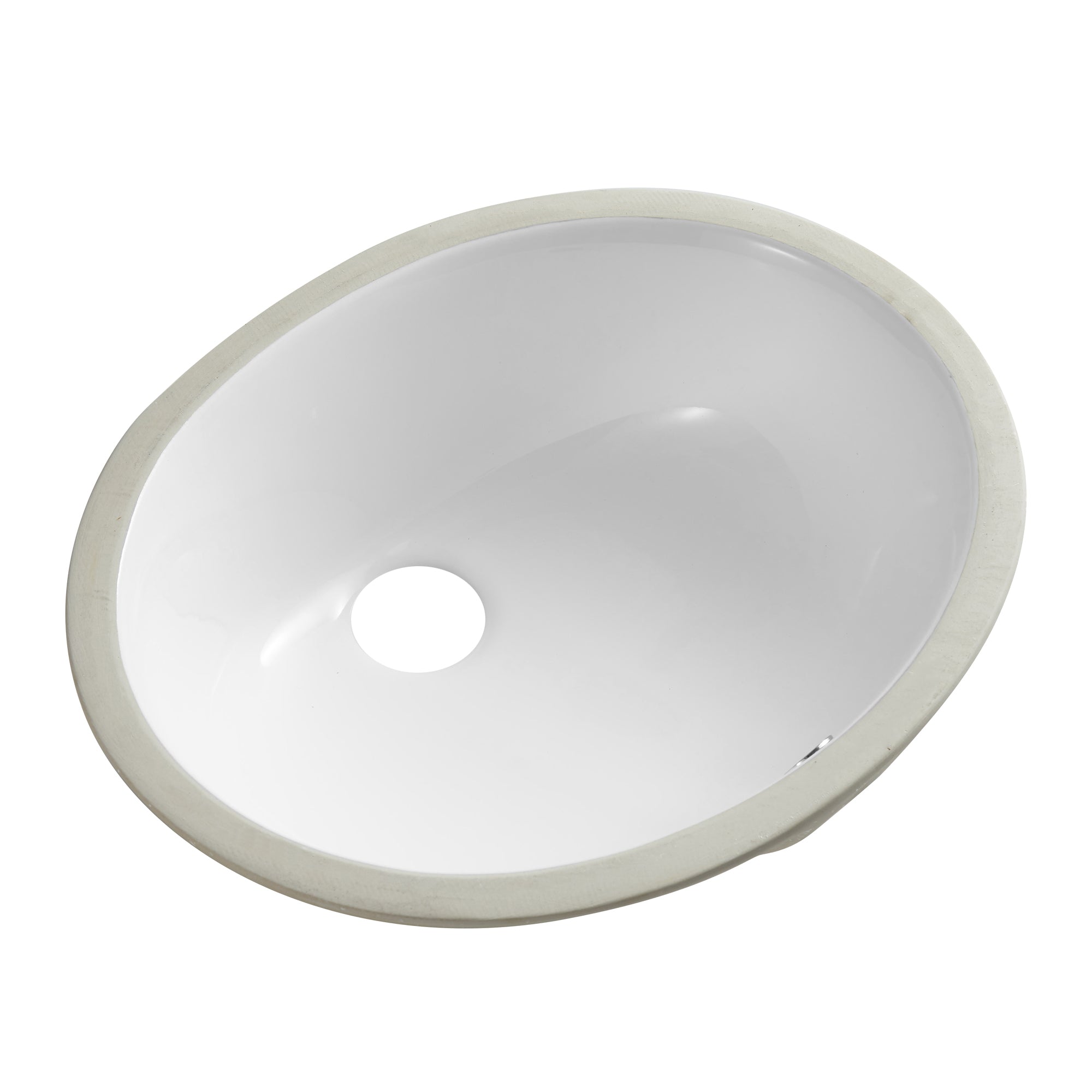 Ceramic Oval Undermount White Bathroom Sink Art Basin