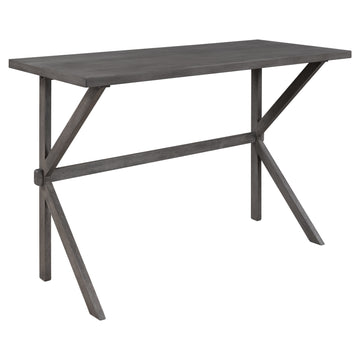 Farmhouse Rustic Counter Height Wood Kitchen Dining Table for Small Places, Gray