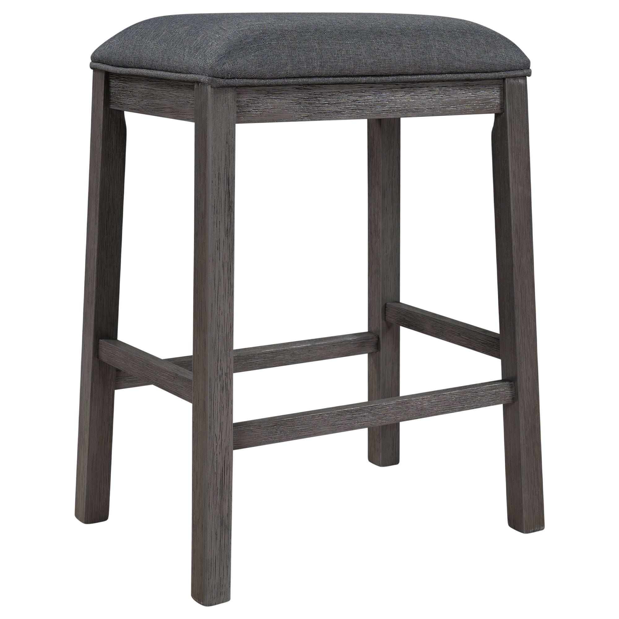Farmhouse Rustic 2-piece Counter Height Wood Kitchen Dining Stools for Small Places