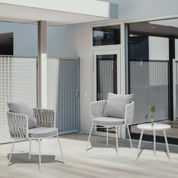 Outdoor Garden Sets Rattan Chairs Patio Furniture 3PCS