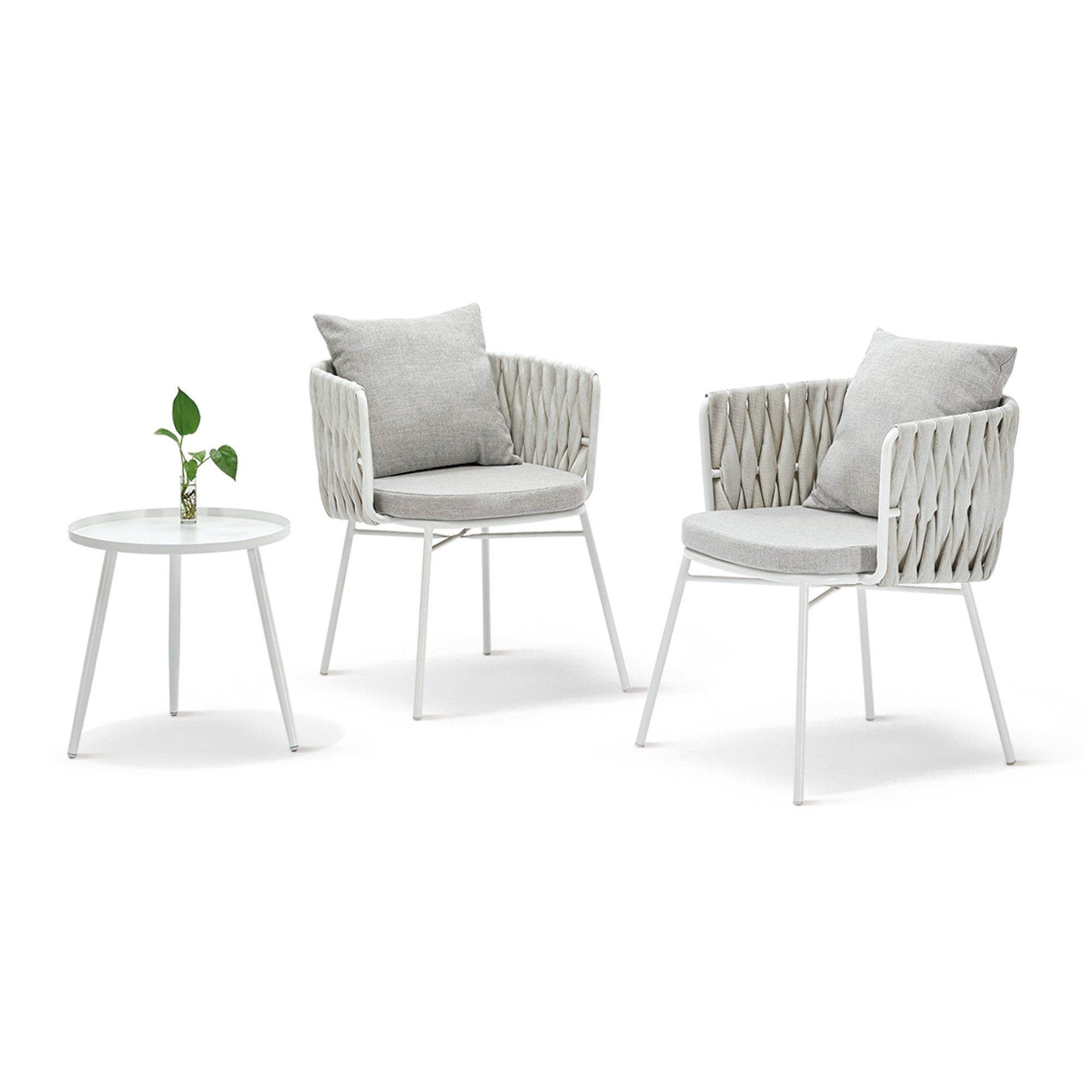 Outdoor Garden Sets Rattan Chairs Patio Furniture 3PCS