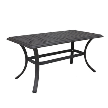 Outdoor Patio Cast Aluminum 21x42 Inch Standard Coffee Table