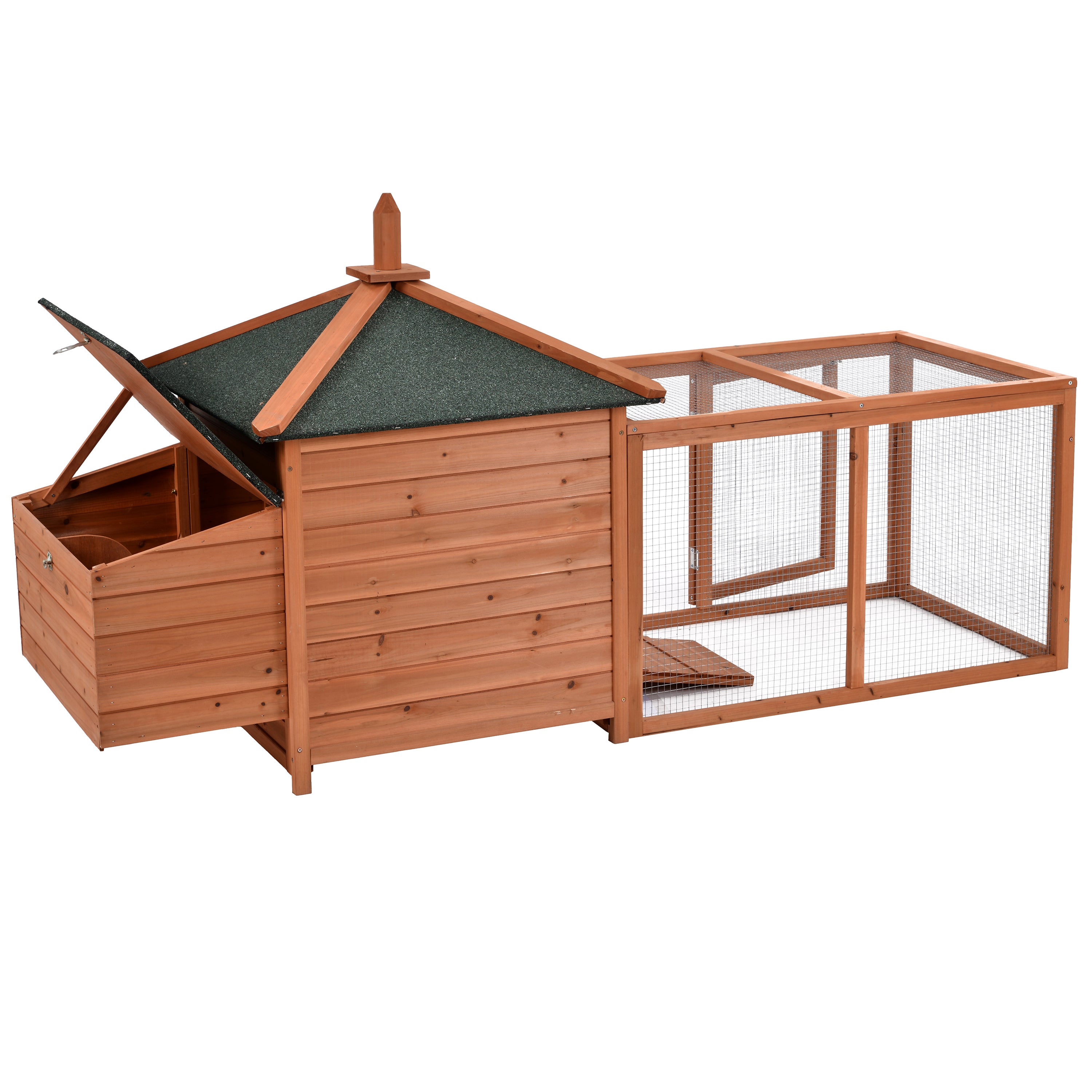 Aleko chicken rabbit hutch hotsell cage accrh