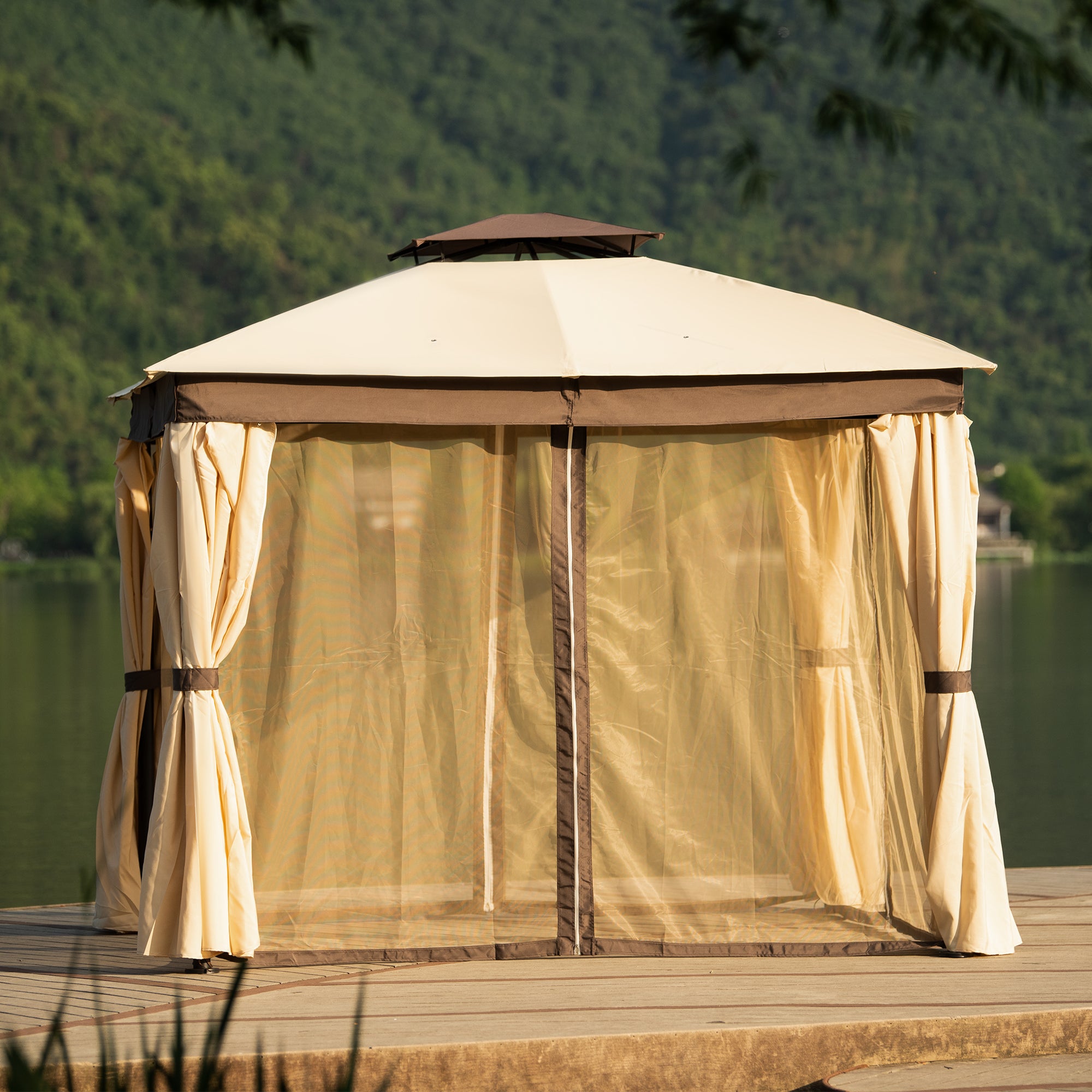 Clihome Outdoor Patio Gazebo Canopy Soft Top Gazebo Tent