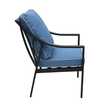 Outdoor Patio Aluminum Dining Chair With Cushion