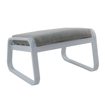 Outdoor Modern Aluminum Frame Ottoman In Grey