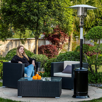 Outdoor Patio Propane Heater with Portable Wheels