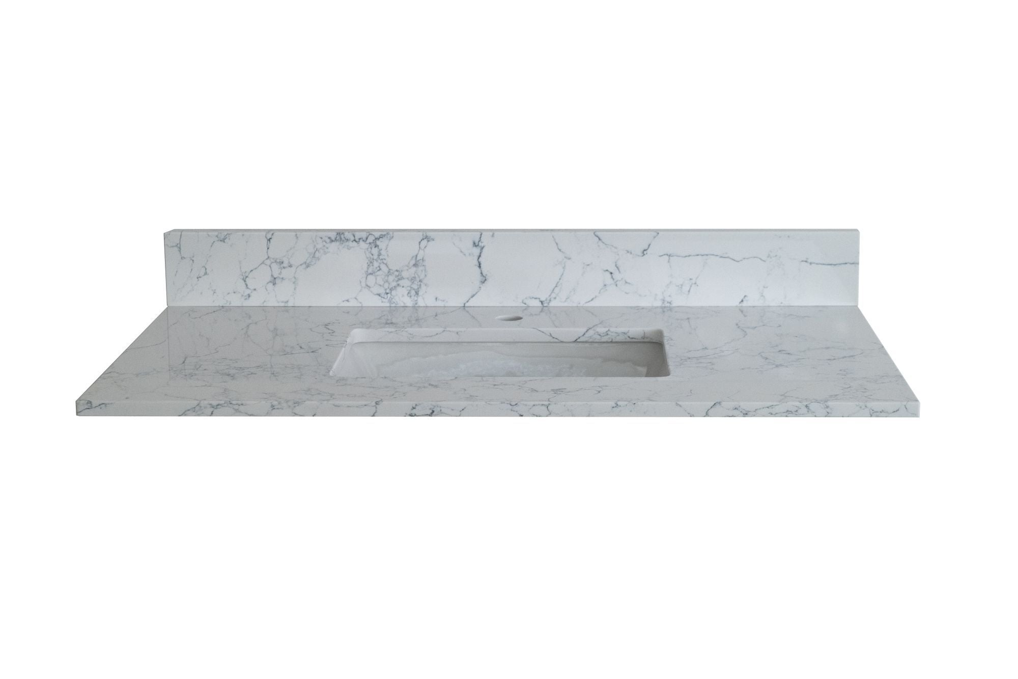 Bathroom stone vanity top carrara jade  engineered marble color with undermount ceramic sink