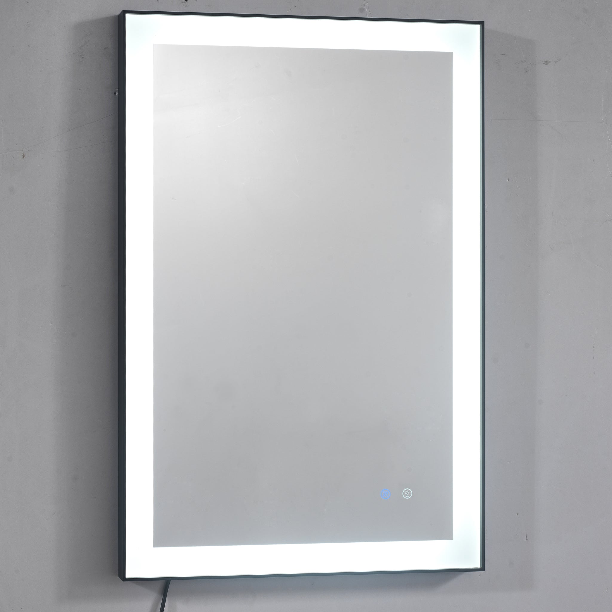 36*24 LED Lighted Bathroom Wall Mounted Mirror with High Lumen+Anti-Fog Separately Control