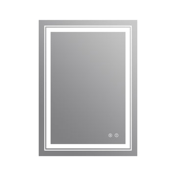 Rectangular Bathroom Mirrors with Adjustable Lights and Anti-Fog water