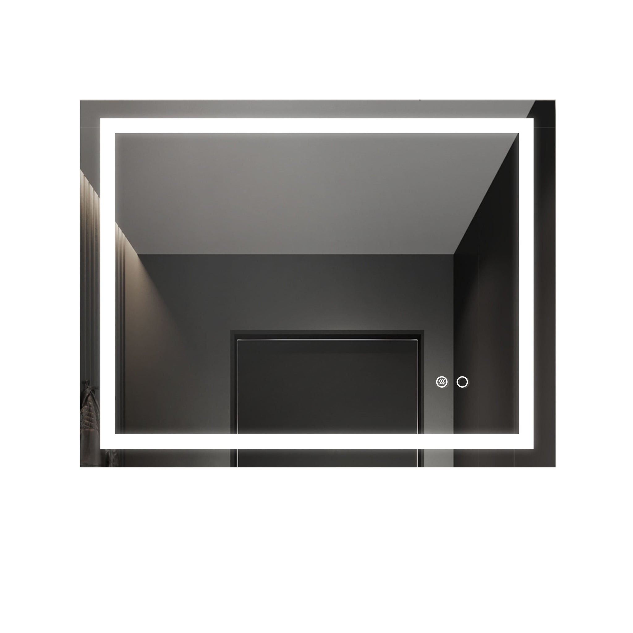 28"*36" inch LED Lighted Bathroom Wall Mounted Mirror with High Lumen+Anti-Fog Separately Control+Dimmer Function