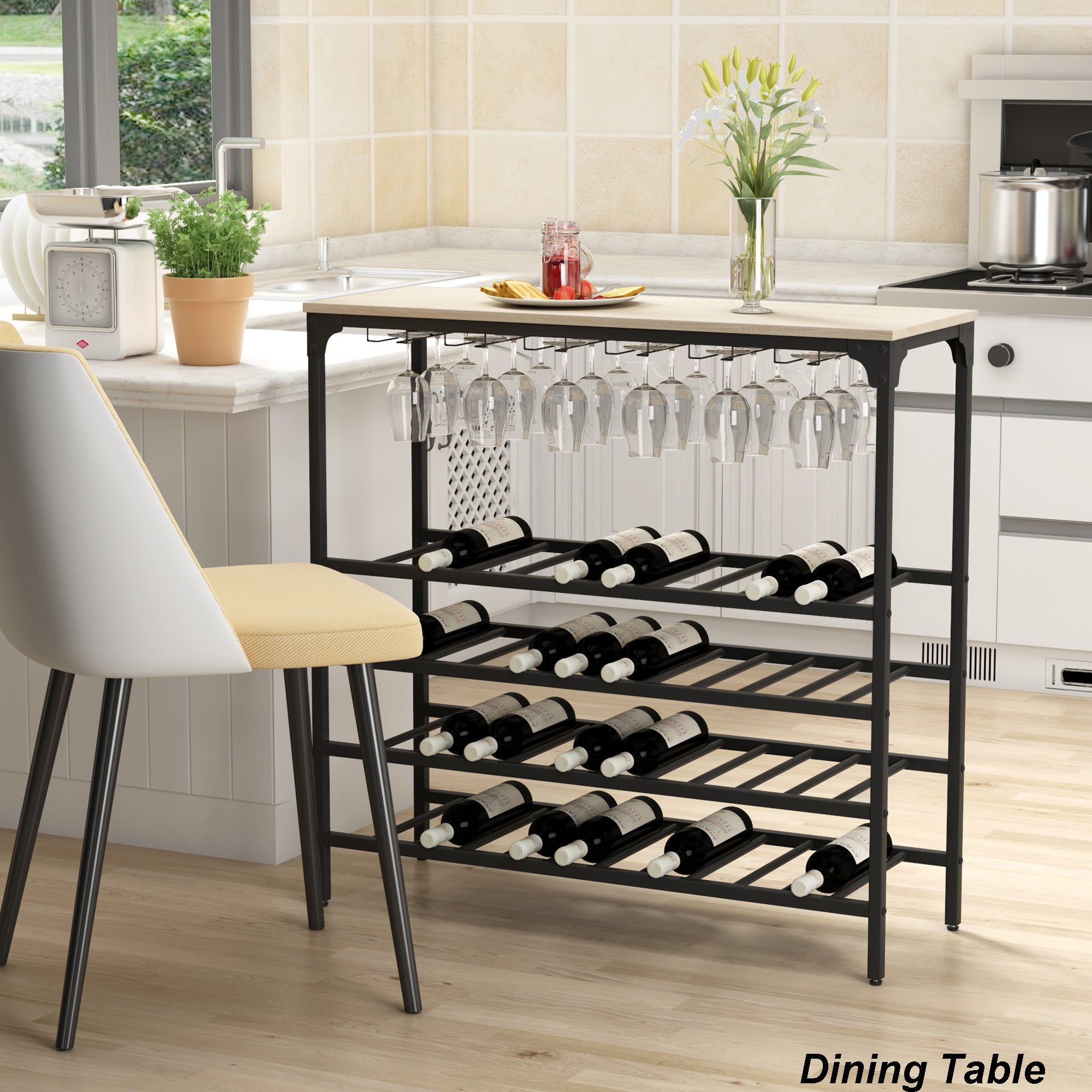 Wine rack kitchen online table