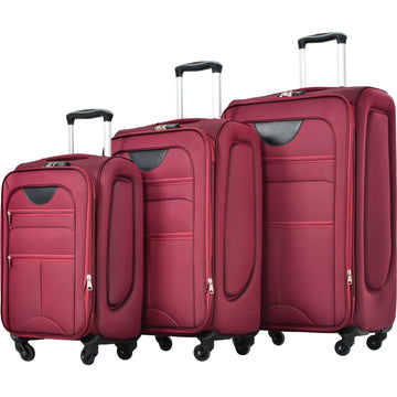 Expandable 3 Piece Luggage Set
