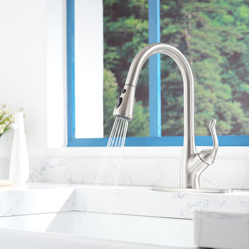 3-function single-handle pull-down  kitchen faucet