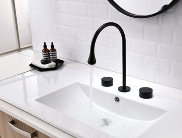 Clihome® | 8 in. Widespread 2-Handle  Bathroom Faucet in Matte Black