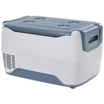 Car Fridge Portable Freezer Cooler with 12/24V DC, Travel Refrigerator