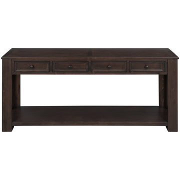 Console Table for Entryway Hallway Sofa Table with Storage Drawers and Bottom Shelf