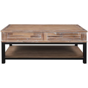 Lift Top Coffee Table with Inner Storage Space and Shelf