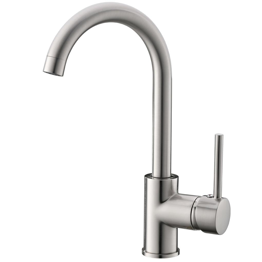 Single-Handle Standard Kitchen Faucet in Brushed Nickel