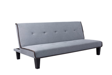 Back Convertible  Armless Sofa Bed in Gray