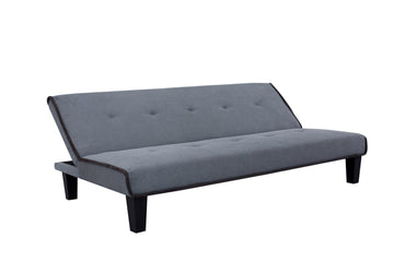 Back Convertible Armless Sofa Bed in Gray