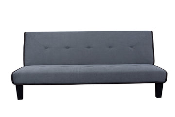 Back Convertible Armless Sofa Bed in Gray