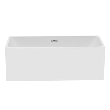Freestanding Bathtub with Polished Tub Soaker- White