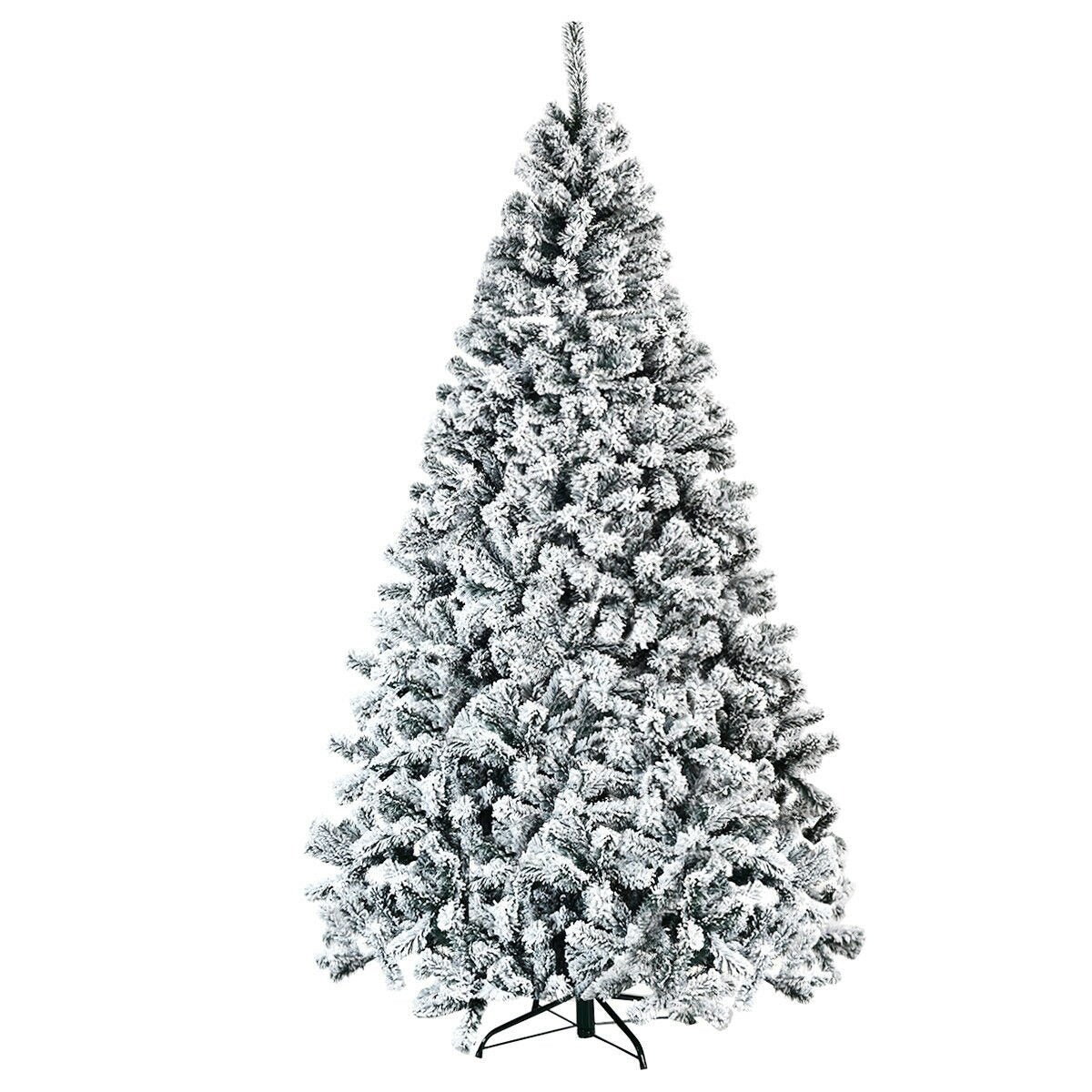 7.5 Feet Snow Flocked Hinged Artificial Christmas Tree