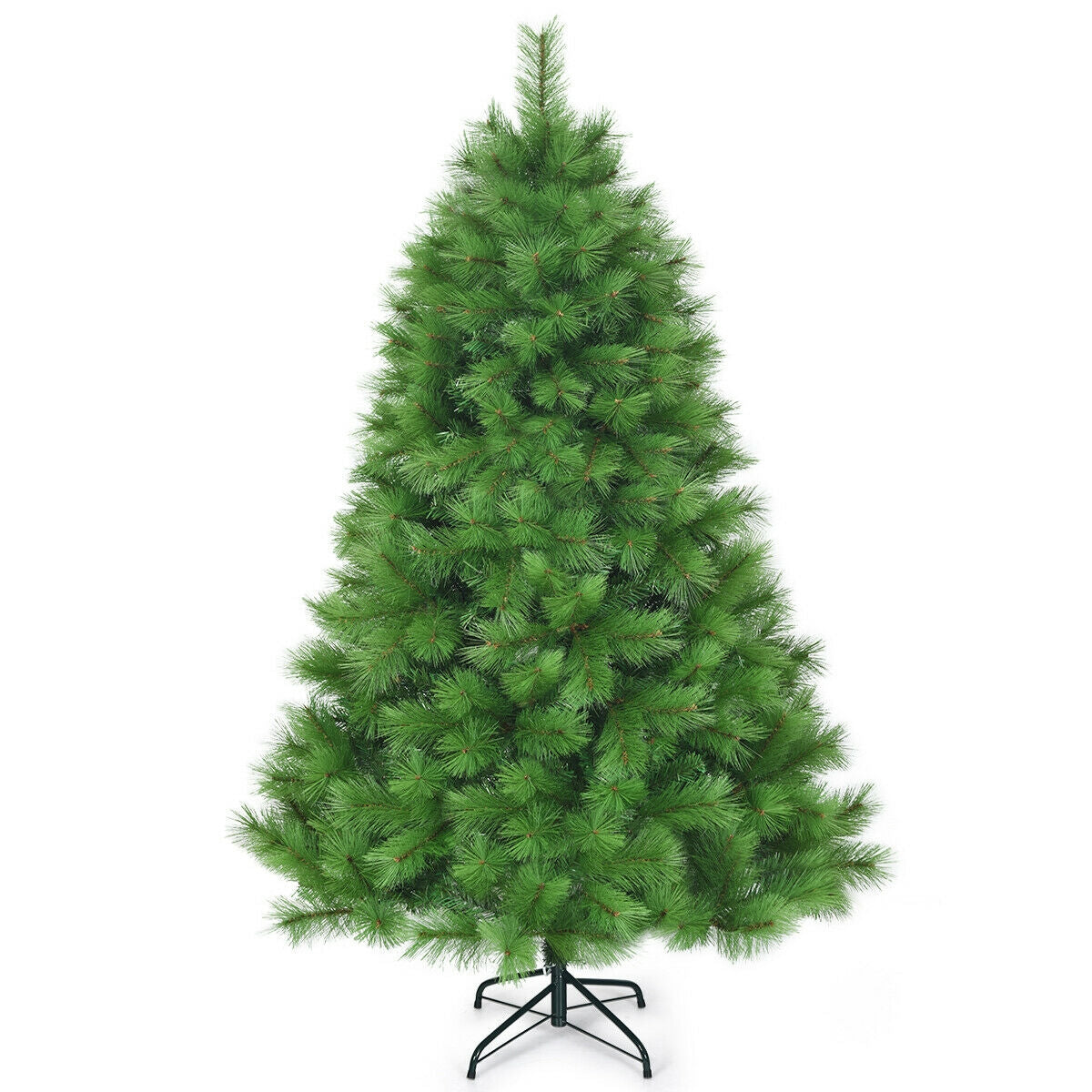 6 ft Hinged Artificial Christmas Tree Holiday Decoration with Stand