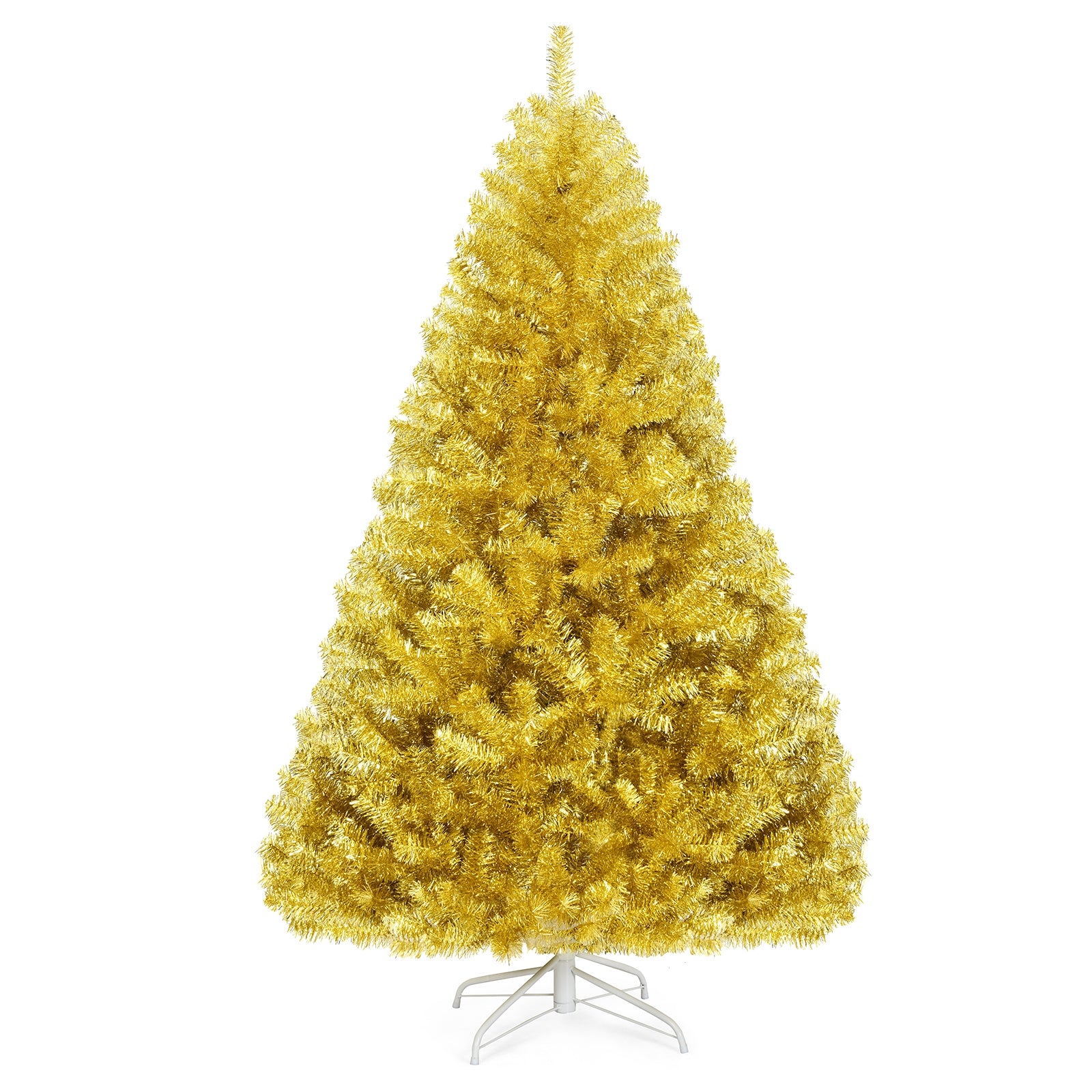 Artificial Tinsel Christmas Tree Hinged with Foldable Stand-6 ft