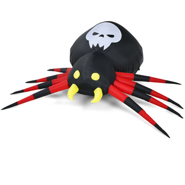 6.5 Feet Inflatable Halloween Spider with Rotatable LED Light