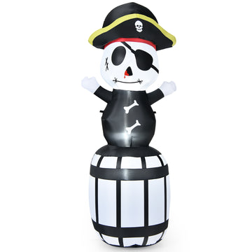 8 ft Halloween Inflatable Pirate Barrel