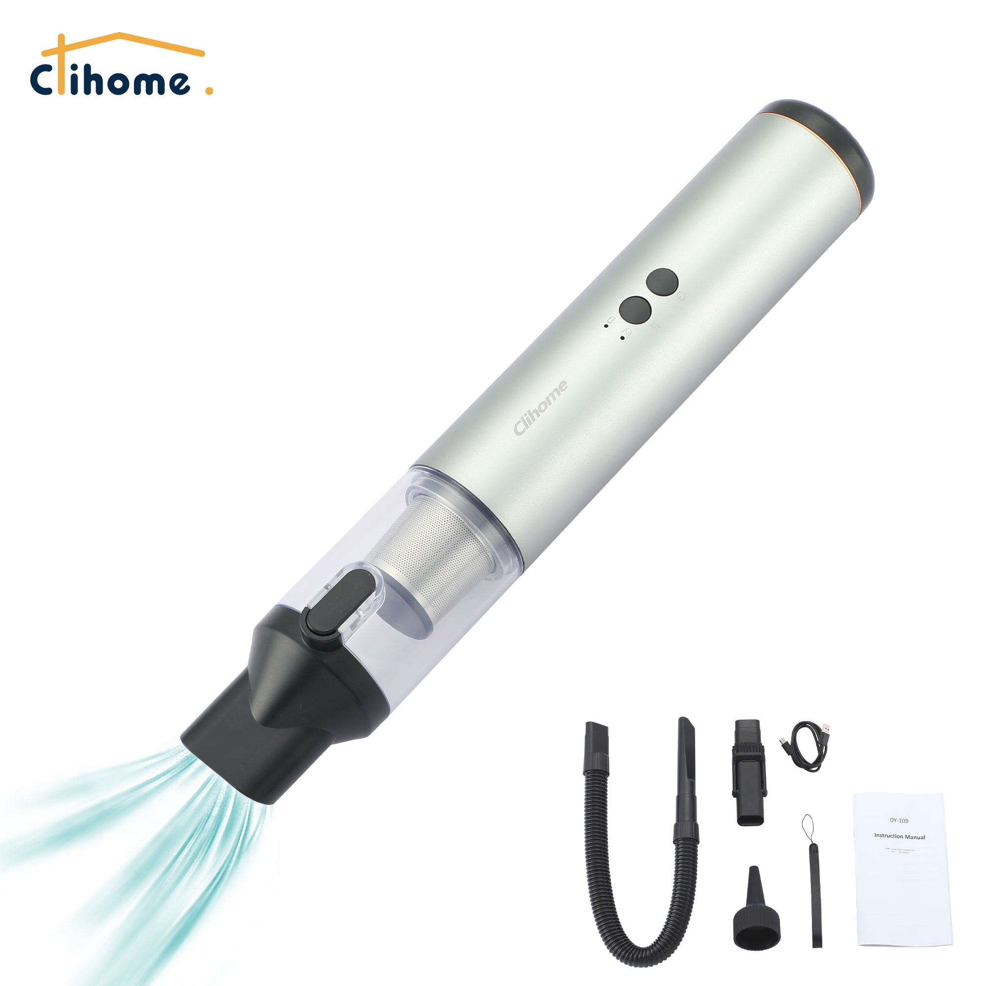 Clihome 1.3lbs Lithium Ion Strong Suction Handheld Cordless Vacuum Cleaner