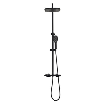 Clihome® | 2-Function Bathroom Complete Shower System with Rough-in Valve, in Matte Black