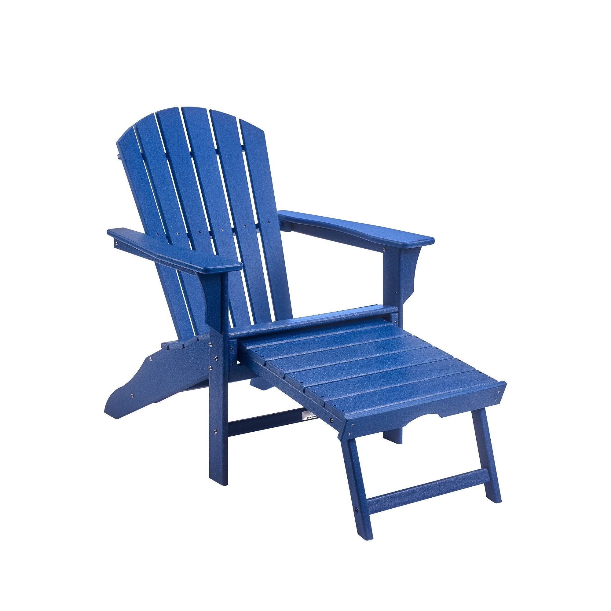 Classic Outdoor Adirondack Chair with Footrest for Garden Porch Patio Deck Backyard
