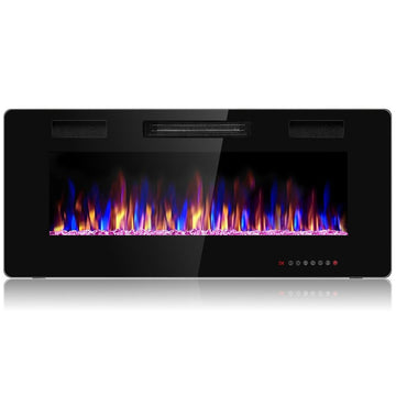 Clihome 42" Recessed Ultra Thin Wall Mounted Electric Fireplace with ETL Certificated