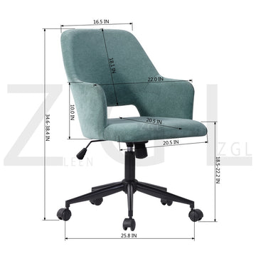 Green Coral Fabric Task Chairs  Desk Chairs