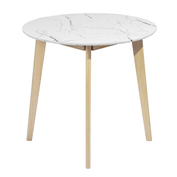 White Solid Wood Dining Table