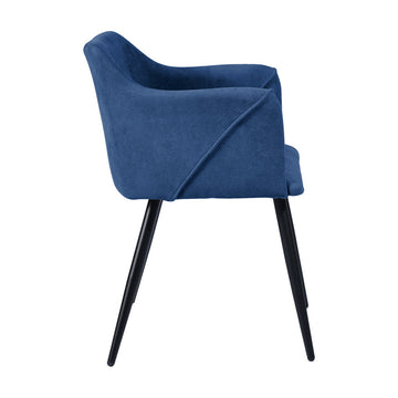 Set of 2 Upholstered Side Chair(Dark blue)