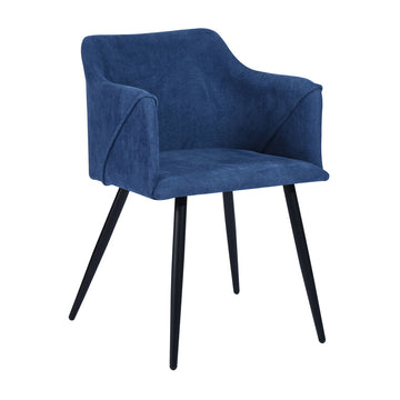 Set of 2 Upholstered Side Chair(Dark blue)