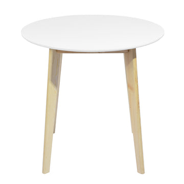 White Solid Wood Dining Table